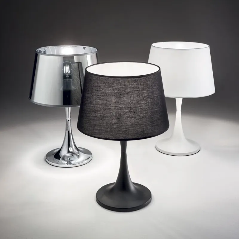 Veioza Ideal Lux London Tl1 Small Nero E27, Negru, 110554, Italia