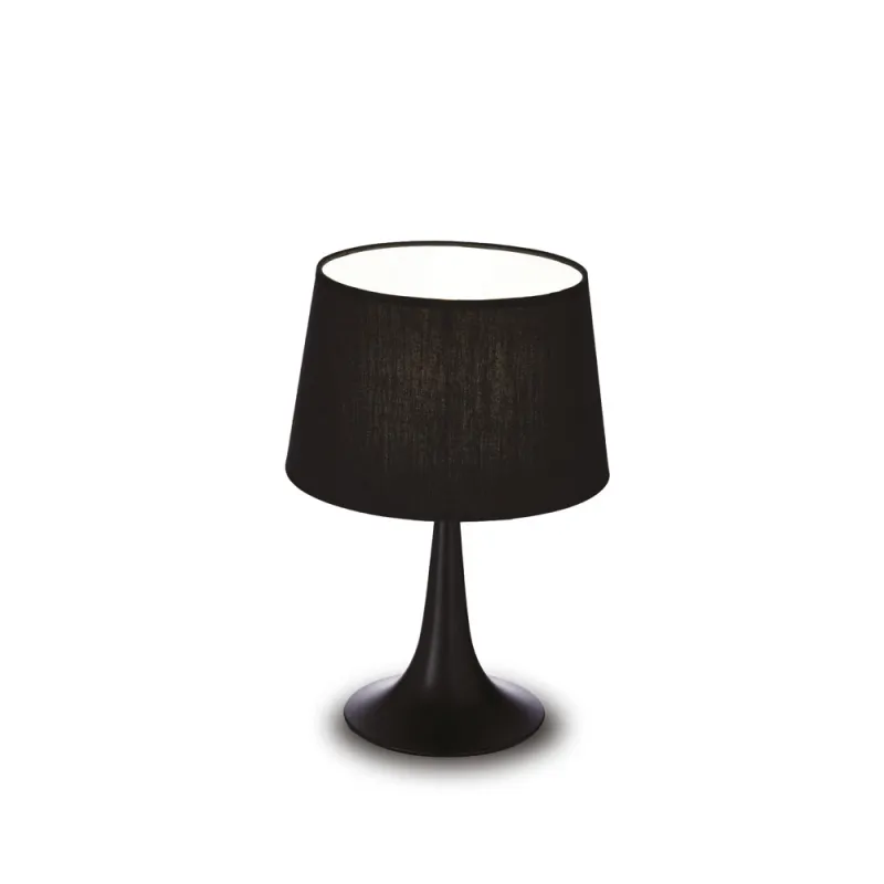 Veioza Ideal Lux London Tl1 Small Nero E27, Negru, 110554, Italia