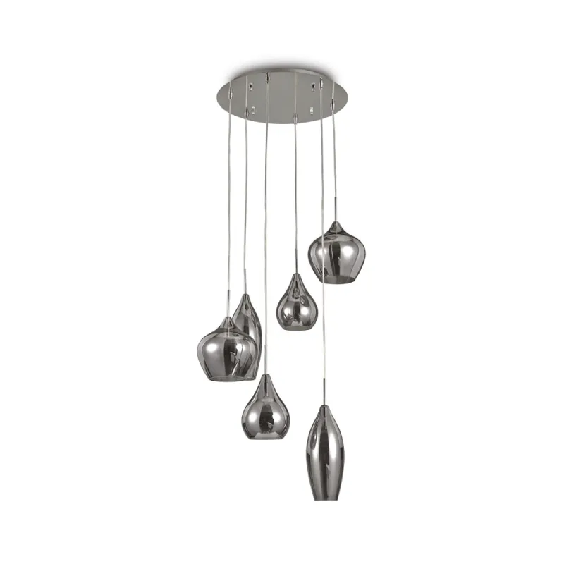 Suspensie Ideal Lux Soft Sp6 Fume' E14, Crom, 111841, Italia