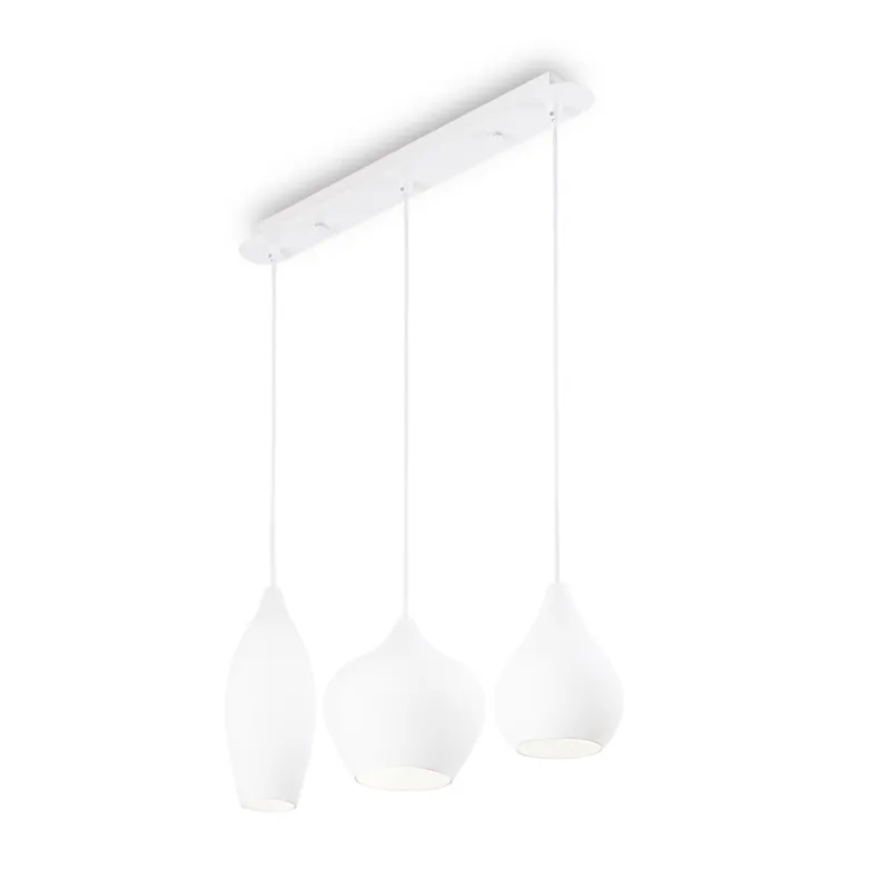 Suspensie Ideal Lux Soft Sp3 Bianco E14, Alb, 111858, Italia
