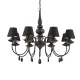 Candelabru Ideal Lux Blanche Sp8 Nero E14, Negru, 111896, Italia