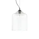 Pendul Ideal Lux Bistro' Sp1 Square Trasparente E27, Negru, 112305, Italia