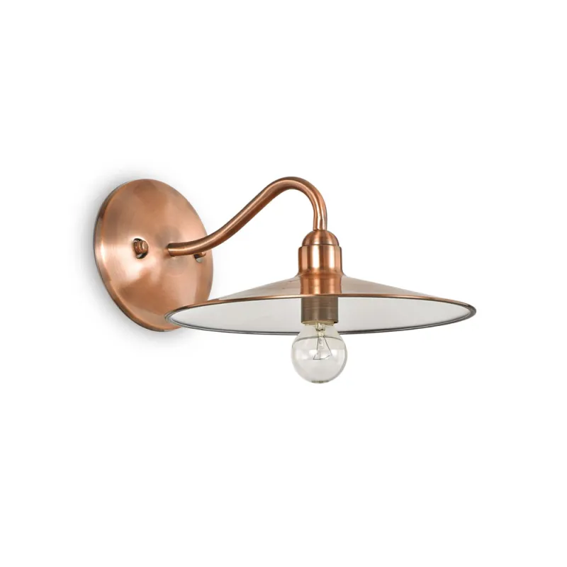 Aplica Ideal Lux Cantina Ap1 Rame E14, Cupru, 112695, Italia