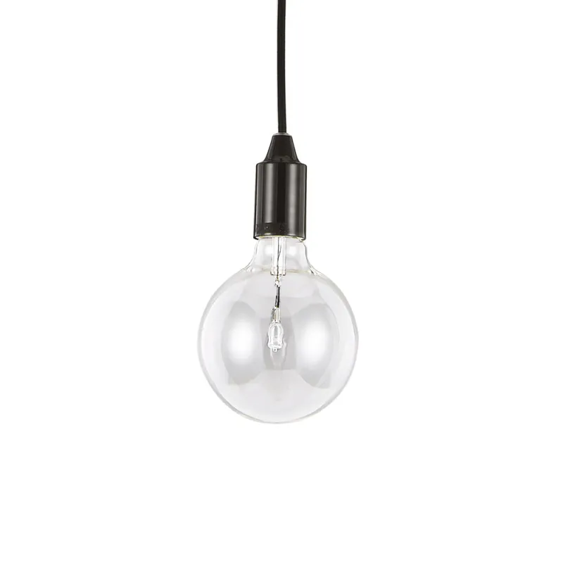Pendul Ideal Lux Edison Sp1 Nero E27, Negru, 113319, Italia
