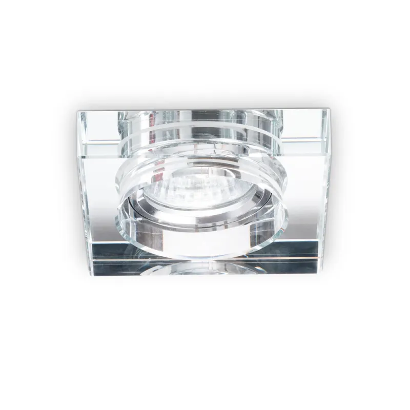 Downlight Standard Ideal Lux Blues Square Trasparente Gu10, Crom, 114019, Italia