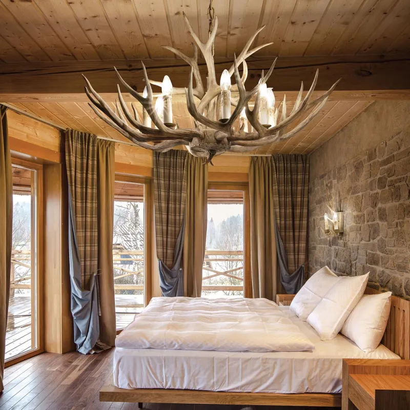 Candelabru Ideal Lux Chalet Sp8 E14, Bej, 115504, Italia