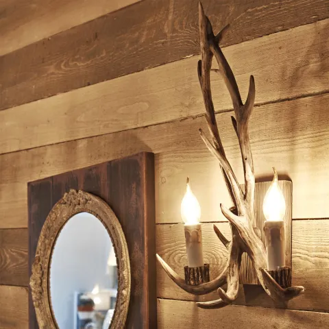Aplica Ideal Lux Chalet Ap2 E14, Bej, 115511, Italia