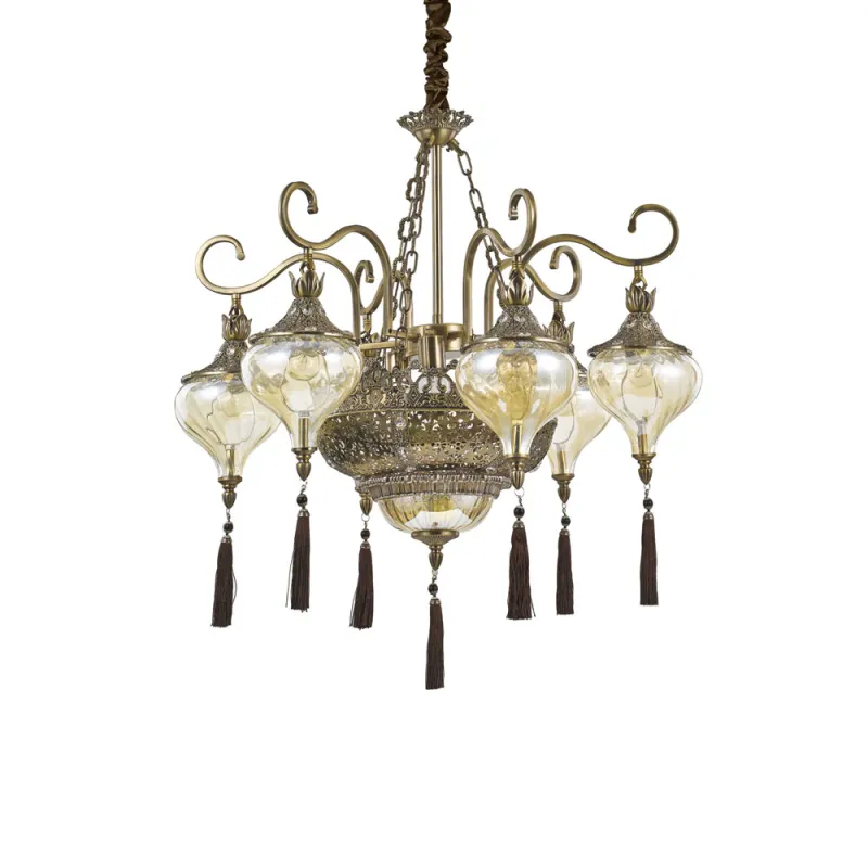 Candelabru Ideal Lux Harem Sp9 E27, Auriu, 116006, Italia