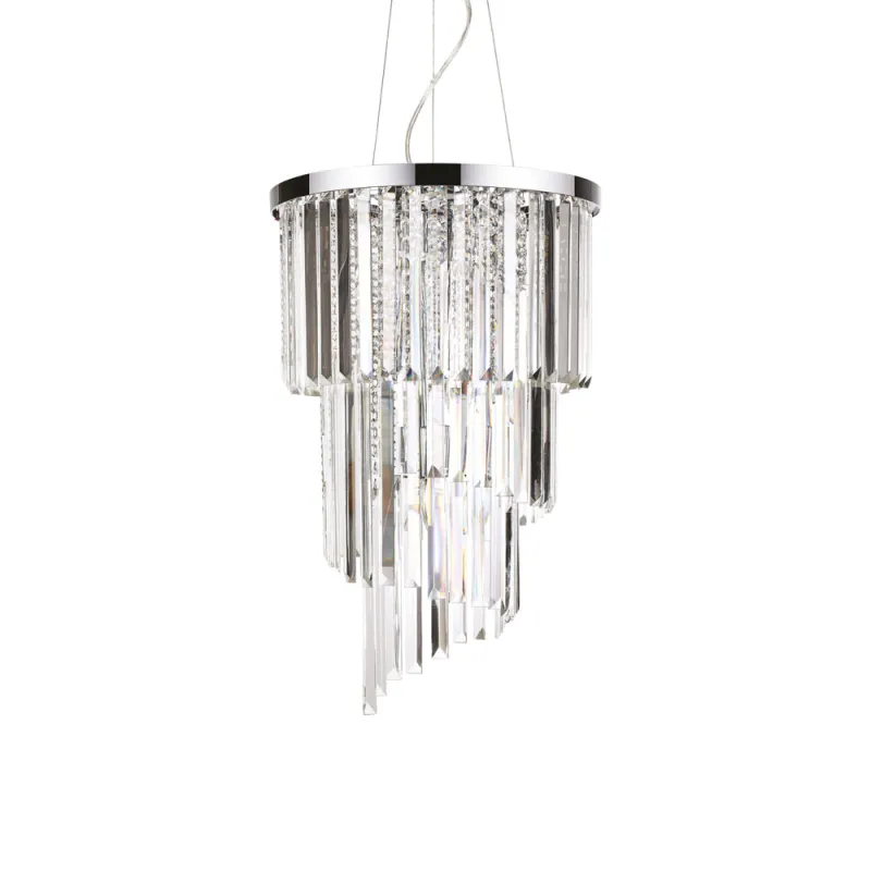 Candelabru Ideal Lux Carlton Sp8 Cromo E14, Crom, 117737, Italia