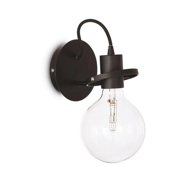 Aplica Ideal Lux Radio Ap1 Nero E27, Negru, 119502, Italia