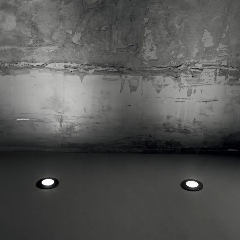 Spot Podea Ideal Lux Ceci Pt1 Round Small Gu10, Negru, 120249, Italia