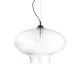 Pendul Ideal Lux Bistro' Sp1 Round Trasparente E27, Negru, 120898, Italia