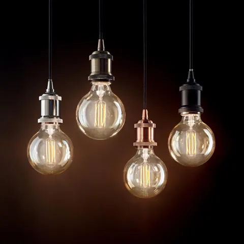 Pendul Ideal Lux Frida Sp1 Brunito E27, Auriu, 122083, Italia