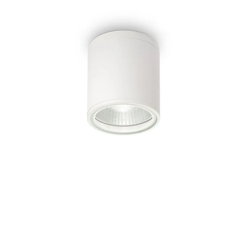 Plafoniera Exterior Ideal Lux Gun Pl1 Bianco Gu10, Alb, 122663, Italia