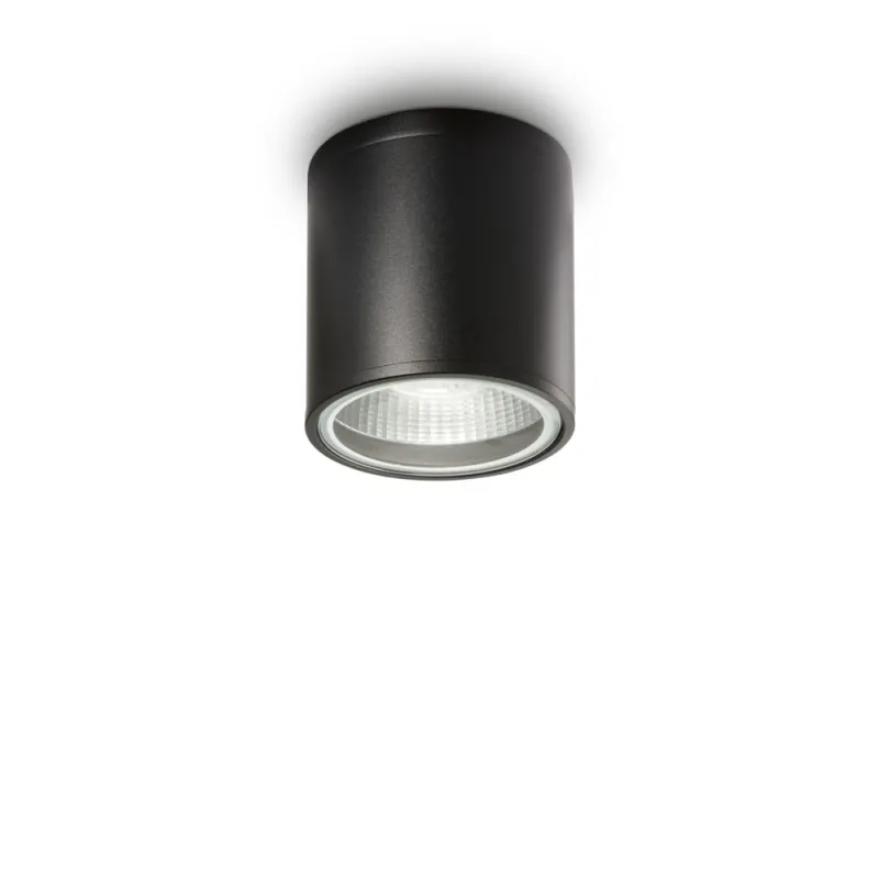 Plafoniera Exterior Ideal Lux Gun Pl1 Nero Gu10, Negru, 122687, Italia