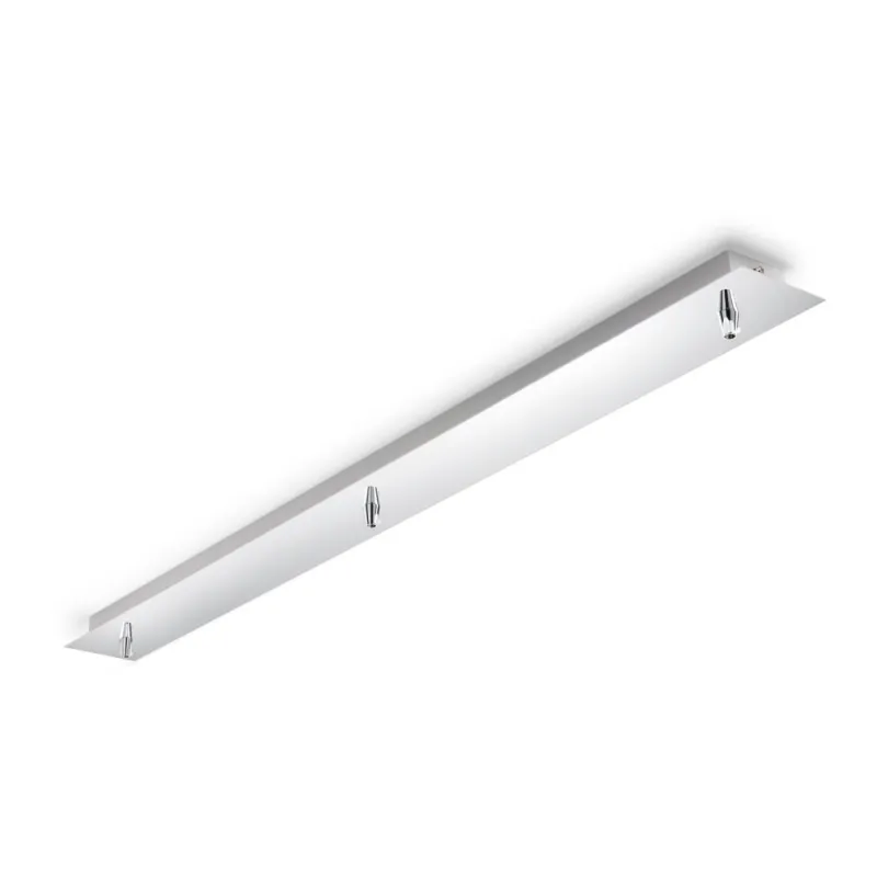 Baza pt Suspensie Rosone Lineare 3 Luci Cromo Gri, 122861, Ideal Lux Italia