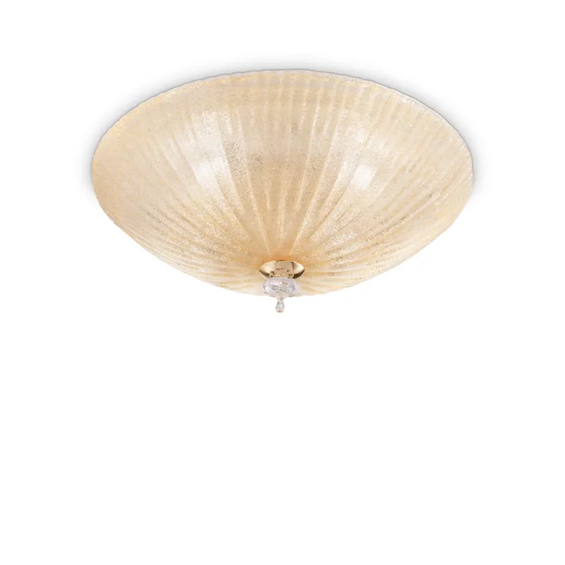 Plafoniera Ideal Lux Shell Pl4 Ambra E27, Chihlimbar , 140186, Italia