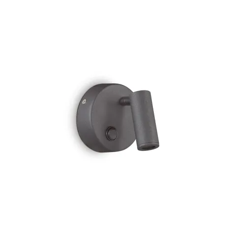 Aplica Tehnica Ideal Lux Page Ap Round Nero Led, Negru, 142579, Italia