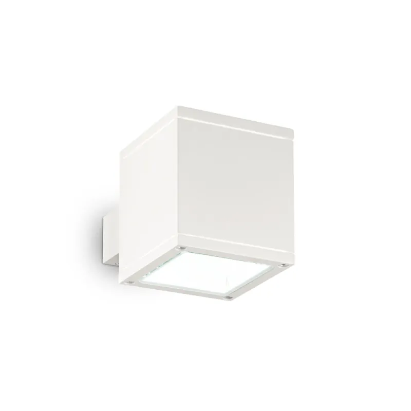 Aplica Exterior Ideal Lux Snif Ap1 Square Bianco G9, Alb, 144276, Italia