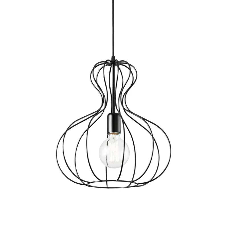 Pendul Ideal Lux Ampolla-1 Sp1 Nero E27, Negru, 148502, Italia