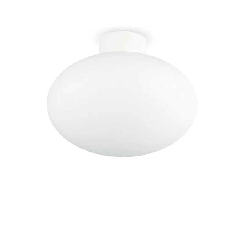 Plafoniera Exterior Ideal Lux Clio Mpl1 Bianco E27, Alb, 148847, Italia