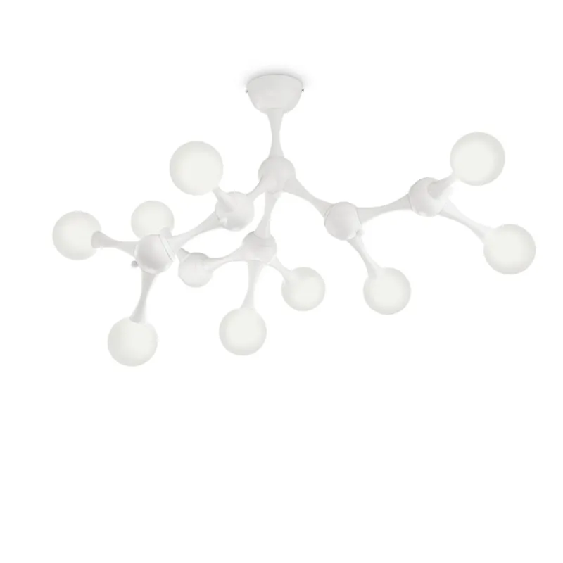 Lustra Plafon Ideal Lux Nodino Pl9 Bianco G9, Alb, 149622, Italia
