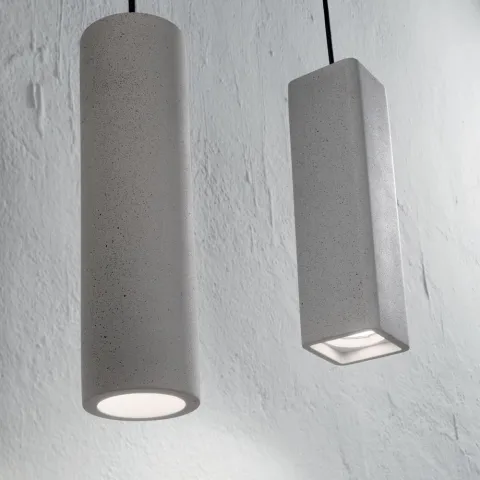 Pendul Tehnic Ideal Lux Oak Sp1 Round Cemento Gu10, Gri, 150635, Italia