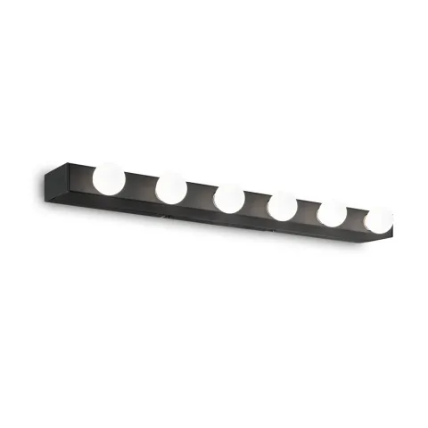 Aplica Ideal Lux Prive' Ap6 Nero E14, Negru, 159508, Italia