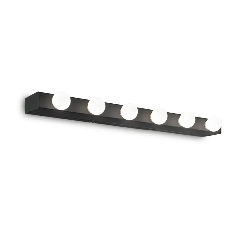Aplica Ideal Lux Prive' Ap6 Nero E14, Negru, 159508, Italia