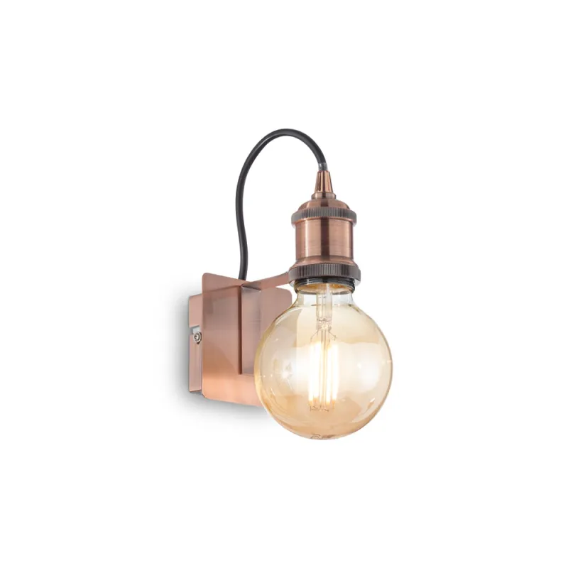 Aplica Ideal Lux Frida Ap1 Rame Antico E27, Cupru, 163338, Italia