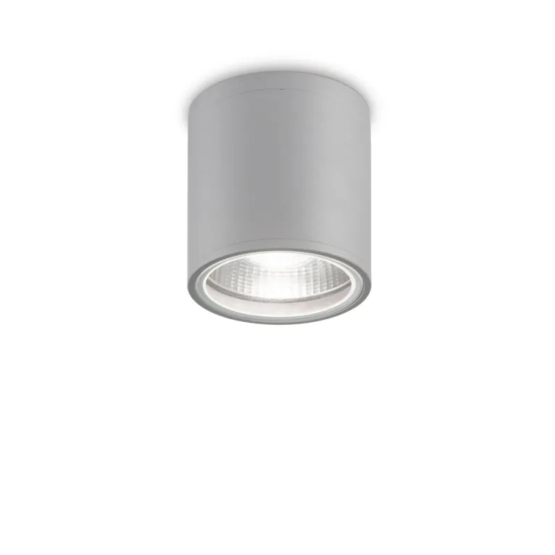 Plafoniera Exterior Ideal Lux Gun Pl1 Grigio Gu10, Gri, 163642, Italia