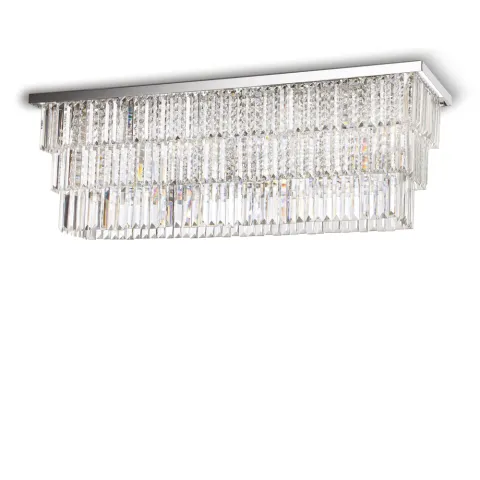 Lustra Plafon Ideal Lux Martinez Pl8 Cromo E14, Crom, 166285, Italia