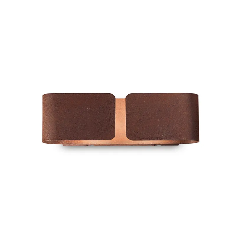 Aplica Ideal Lux Clip Ap2 Small Corten E27, Corten, 187365, Italia