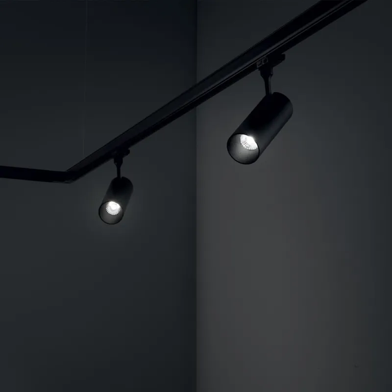 Downlight pe Sina 3 Faze Ideal Lux Smile 20W Cri80 24° 3000K Bk Led, Negru, 189642, Italia