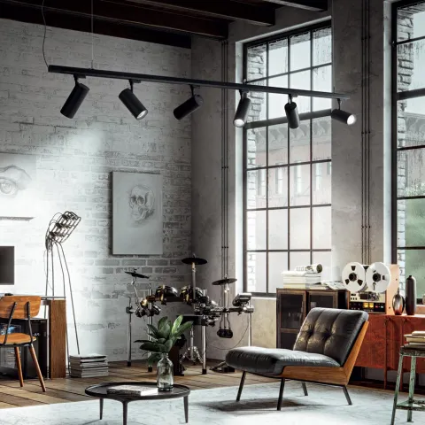 Downlight pe Sina 3 Faze Ideal Lux Smile 20W Cri80 24° 3000K Bk Led, Negru, 189642, Italia