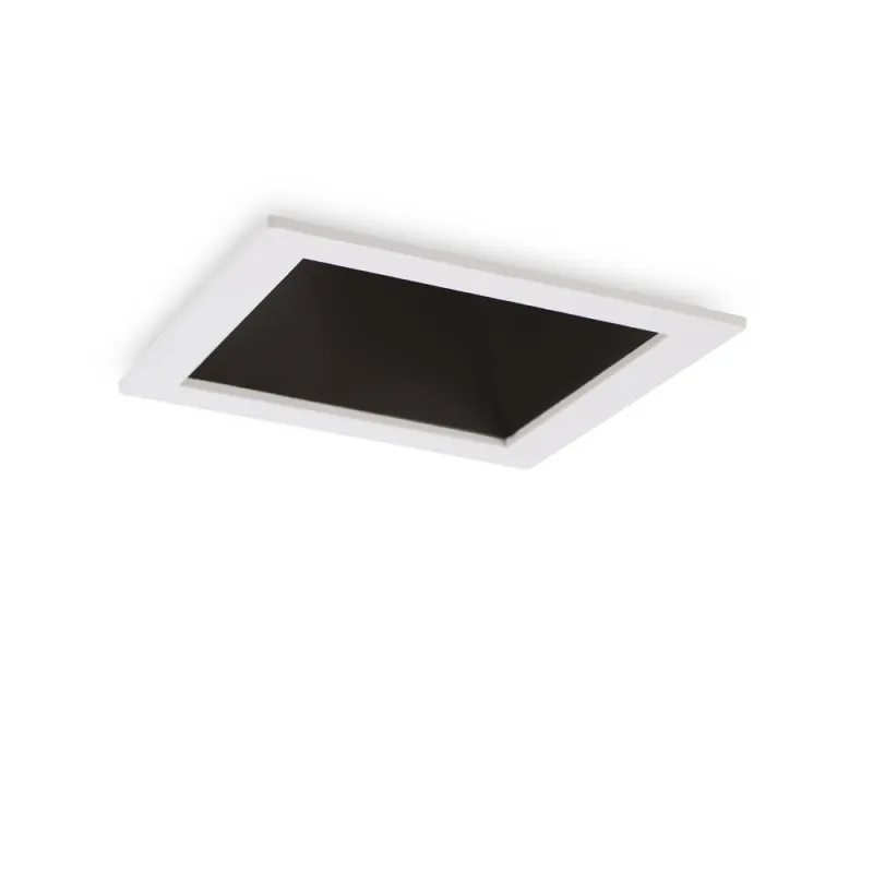 Downlight Incastrat Ideal Lux Game Square Wh Bk Led, Alb, 192352, Italia