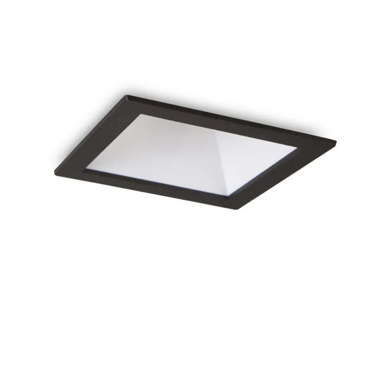 Downlight Incastrat Ideal Lux Game Square Bk Wh Led, Negru, 192406, Italia