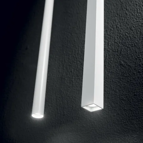 Pendul Tehnic Ideal Lux Ultrathin D100 Square Bianco Led, Alb, 194172, Italia