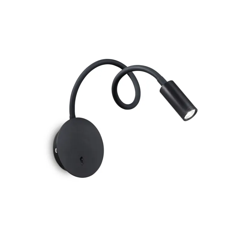 Aplica Ideal Lux Focus-2 Ap Nero Led, Negru, 203195, Italia