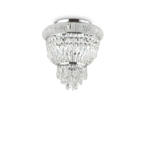 Lustra Plafon Ideal Lux Dubai Pl3 Cromo E14, Crom, 207162, Italia