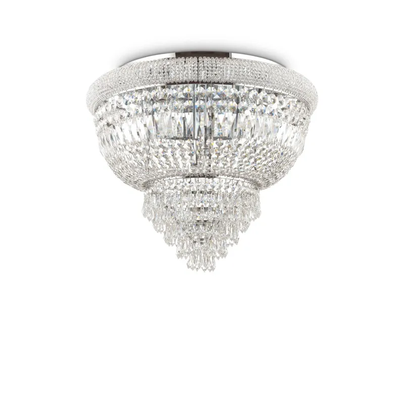 Lustra Plafon Ideal Lux Dubai Pl6 Cromo E14, Crom, 207186, Italia
