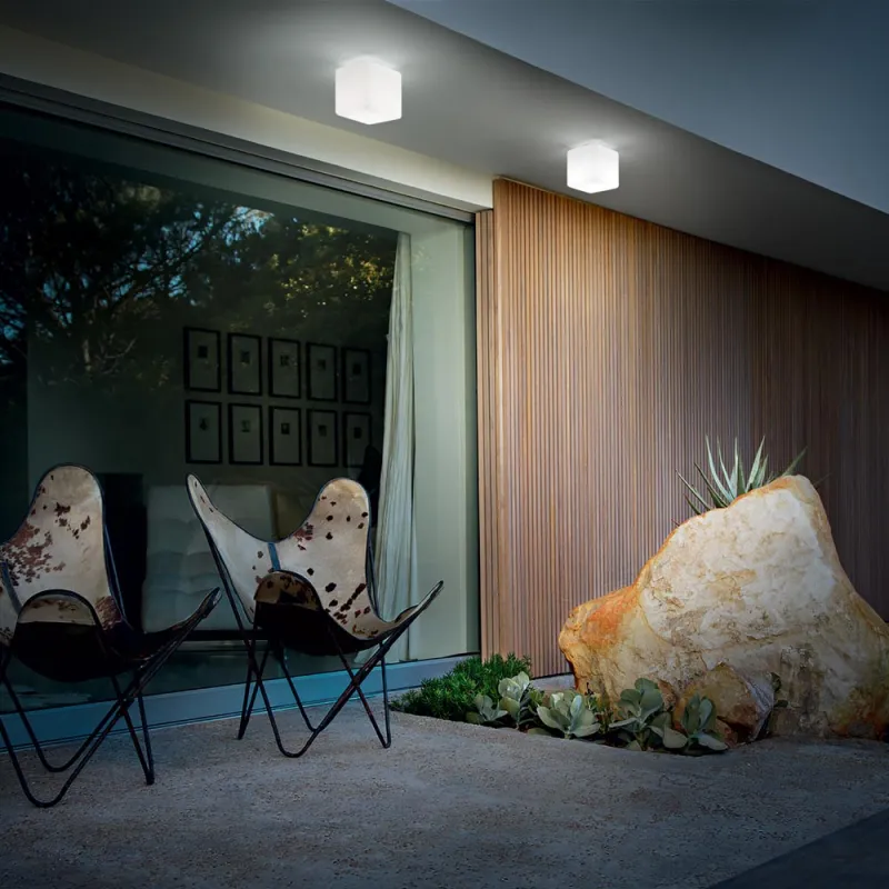 Plafoniera Exterior Ideal Lux Luna Pl1 Small G9, Alb, 213200, Italia