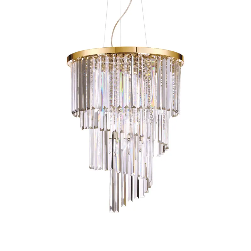 Candelabru Ideal Lux Carlton Sp12 Oro E14, Auriu, 213521, Italia