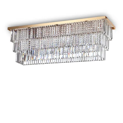 Lustra Plafon Ideal Lux Martinez Pl8 Oro E14, Auriu, 213569, Italia