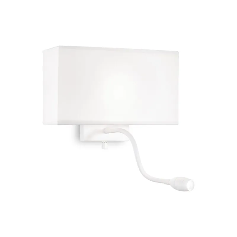 Aplica Ideal Lux Hotel Ap2 All White E27/Led, Alb, 215693, Italia