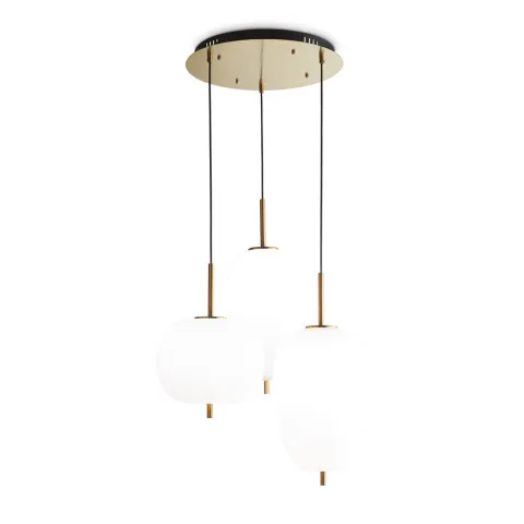 Suspensie Ideal Lux Umile Sp3 Led, Auriu/Negru, 224541, Italia