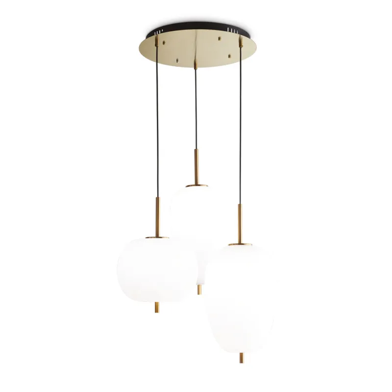 Suspensie Ideal Lux Umile Sp3 Led, Auriu/Negru, 224541, Italia