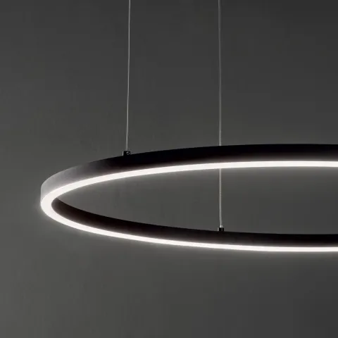 Suspensie Ideal Lux Oracle Slim D70 Round Bk 3000K Led, Negru, 229515, Italia