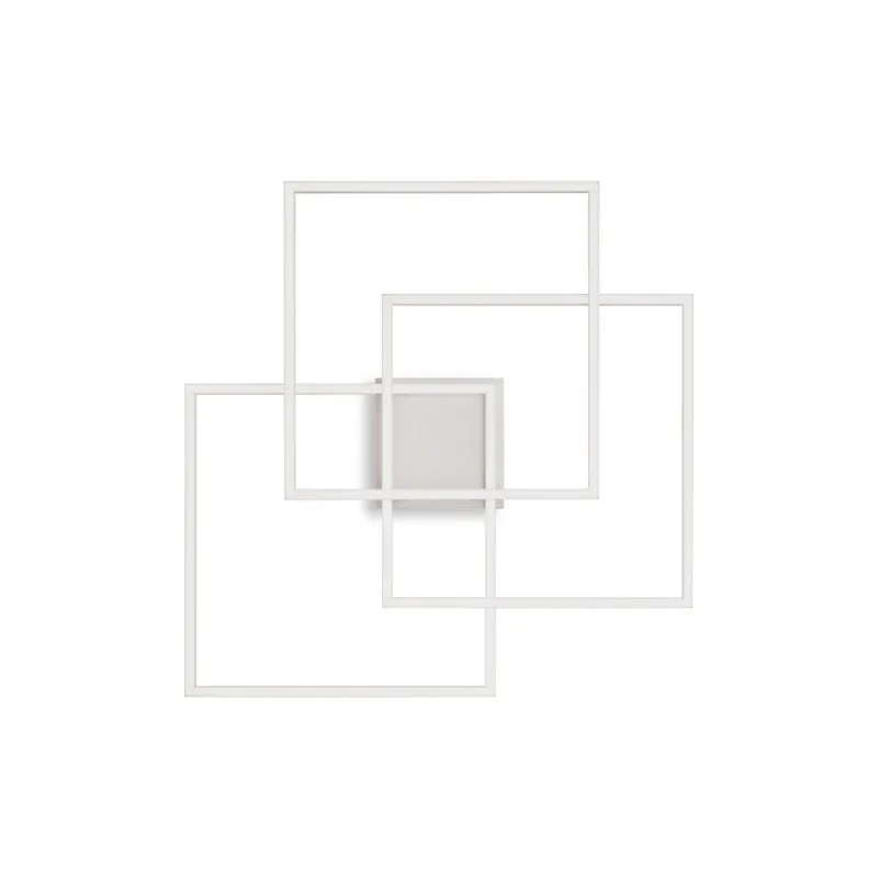 Lustra Plafon Ideal Lux Frame Pl Quadrato Bianco Led, Alb, 230702, Italia