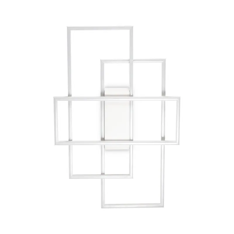 Lustra Plafon Ideal Lux Frame Pl Rettangolo Bianco Led, Alb, 230726, Italia